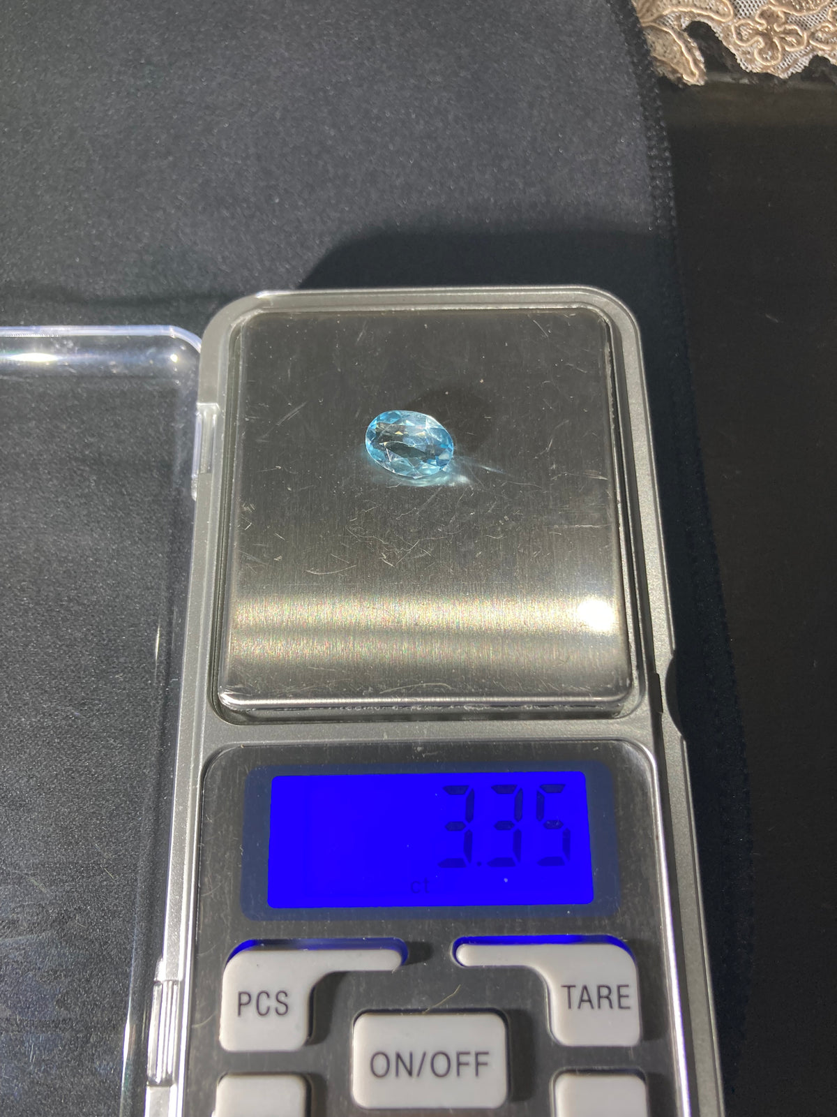 Blue Topaz 3.35 Carat – Oval Cut Loose Gemstone | 3H Gems