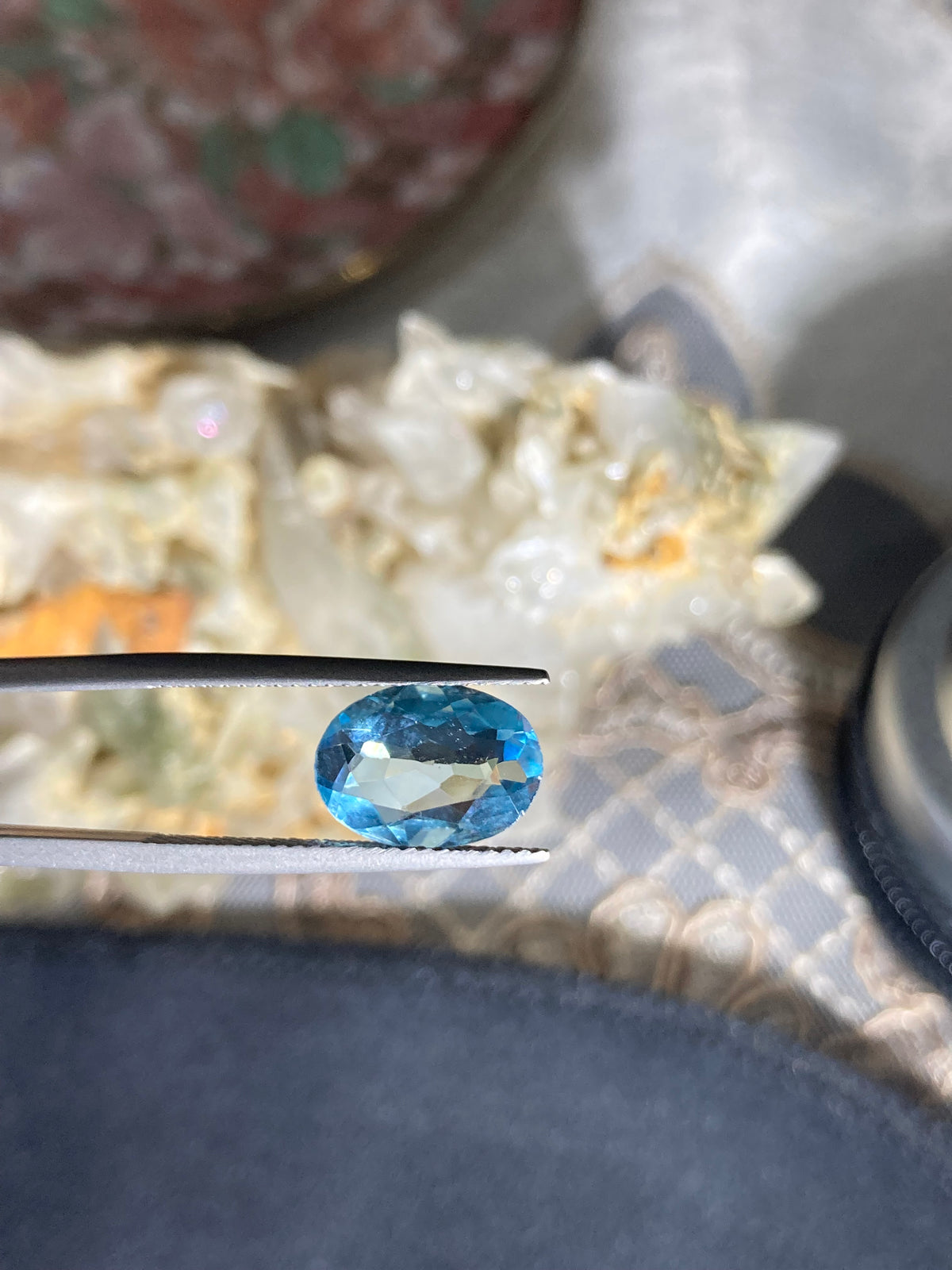 Blue Topaz 3.35 Carat – Oval Cut Loose Gemstone | 3H Gems