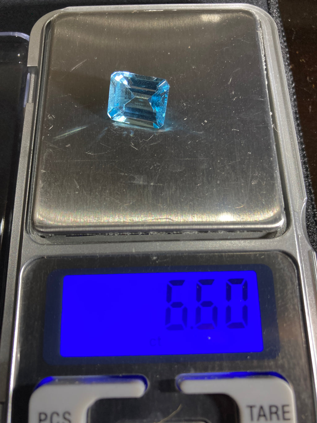 Blue Topaz 6.60 Carat – Emerald Cut Loose Gemstone | 3H Gems