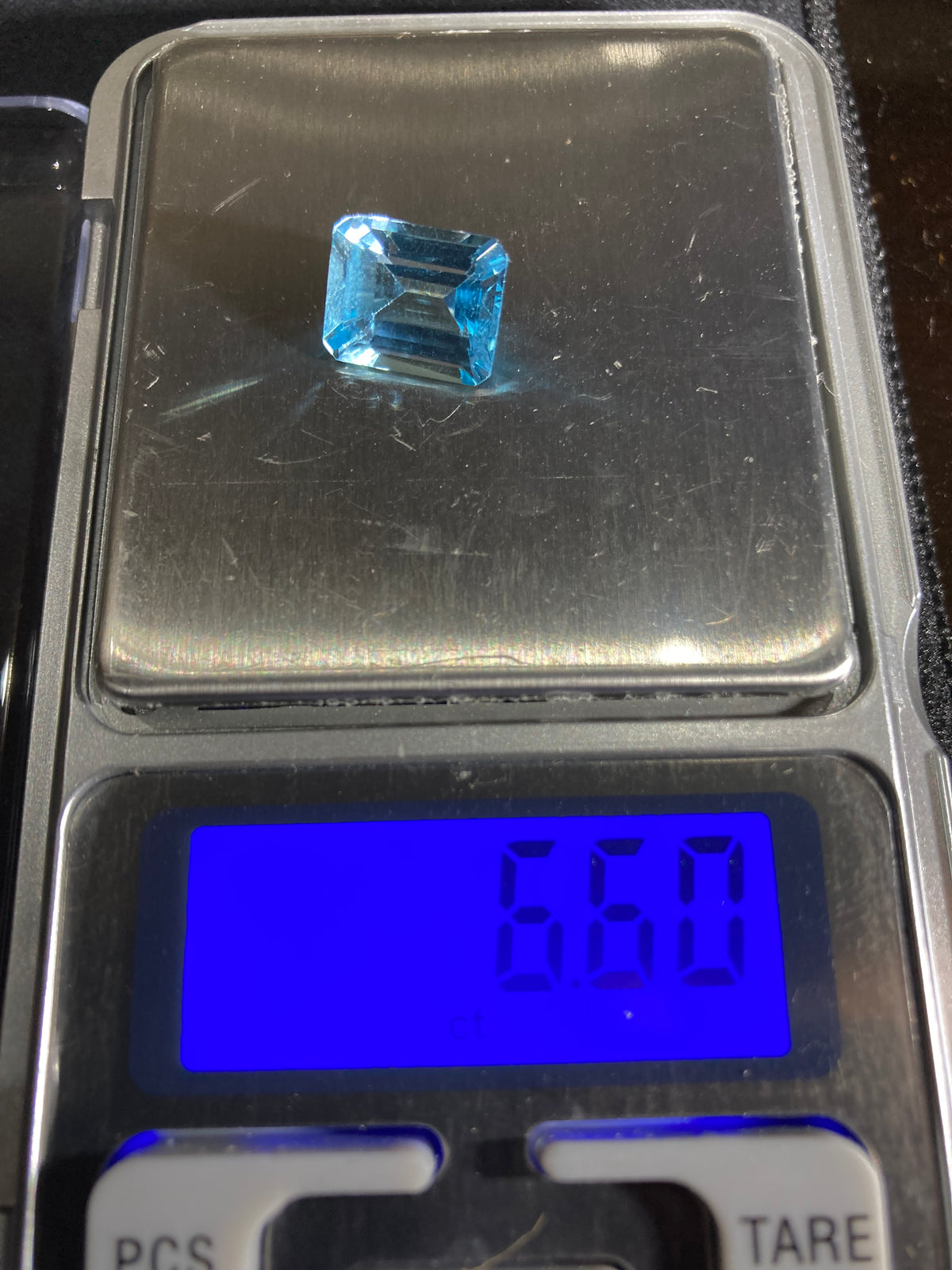 Blue Topaz 6.60 Carat – Emerald Cut Loose Gemstone | 3H Gems