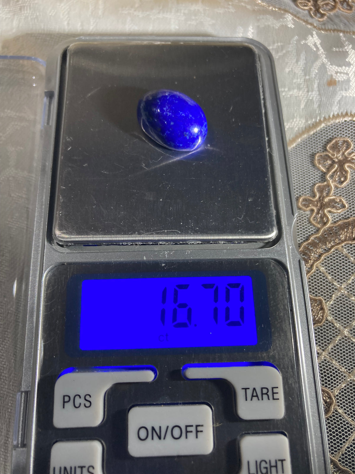 Natural Lapis Lazuli 16.70 Ct – Deep Royal Blue Oval Cabochon Loose Gemstone