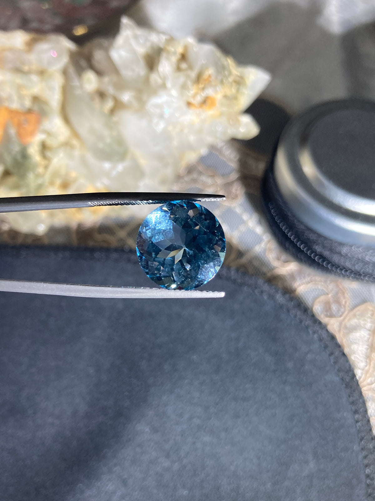 Natural Blue Topaz 10.60 Carat – Faceted Loose Gemstone | 3H Gems