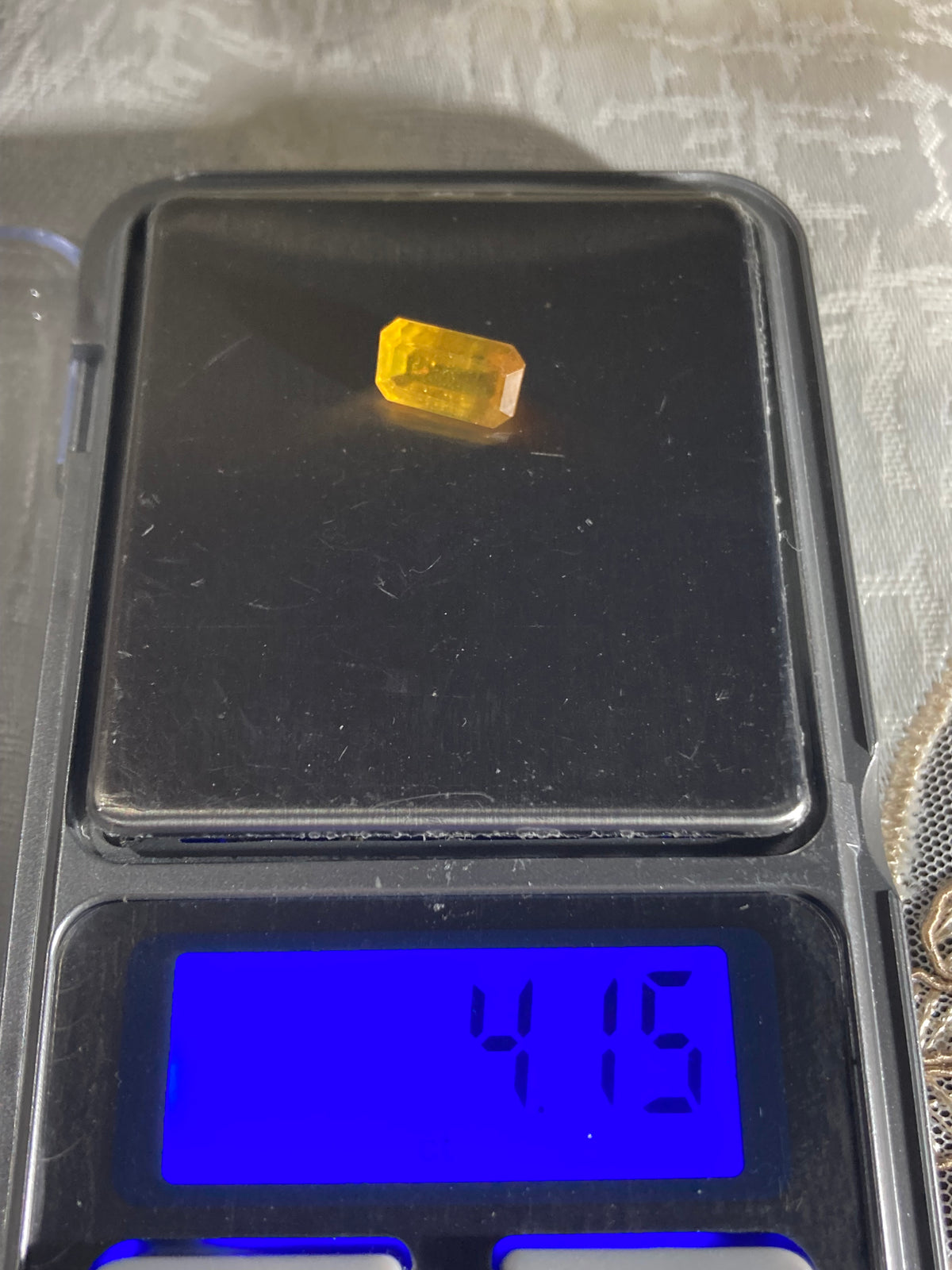 Natural Yellow Sapphire – 4.15 Carat | Emerald Cut Loose Gemstone