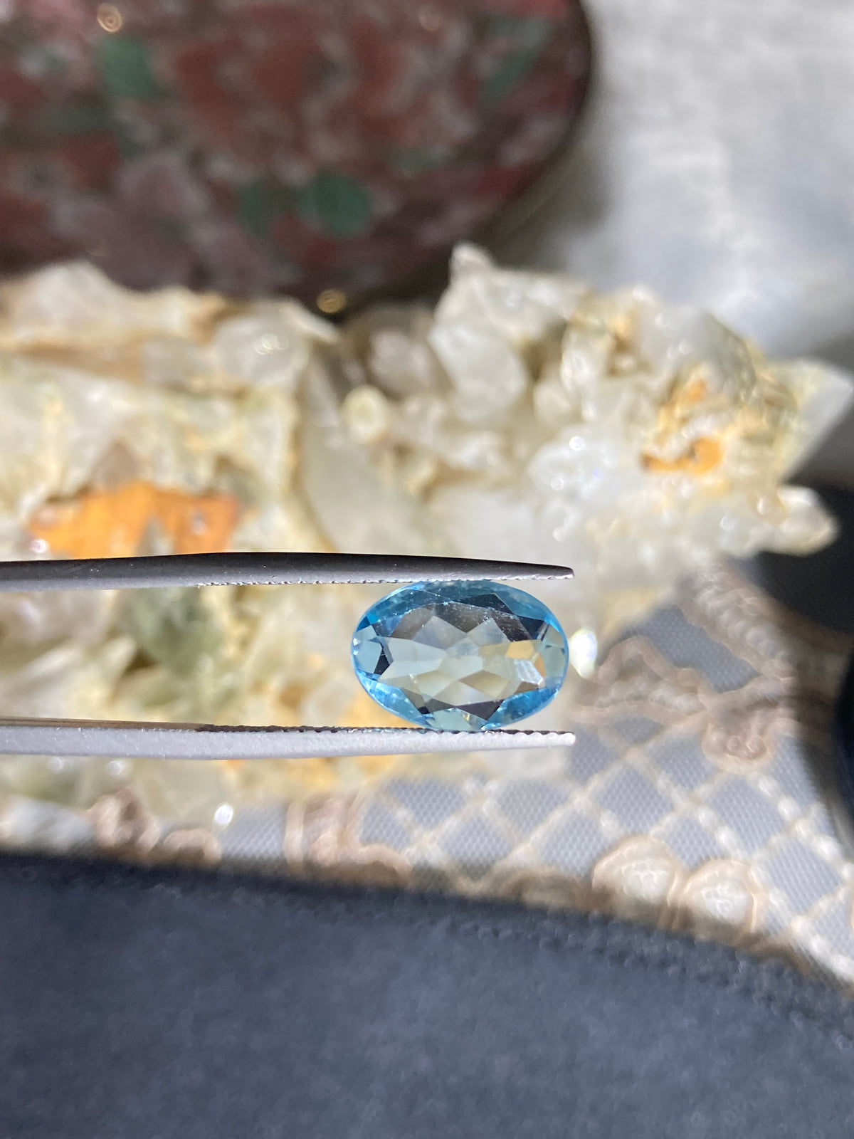 Blue Topaz 3.35 Carat – Oval Cut Loose Gemstone | 3H Gems