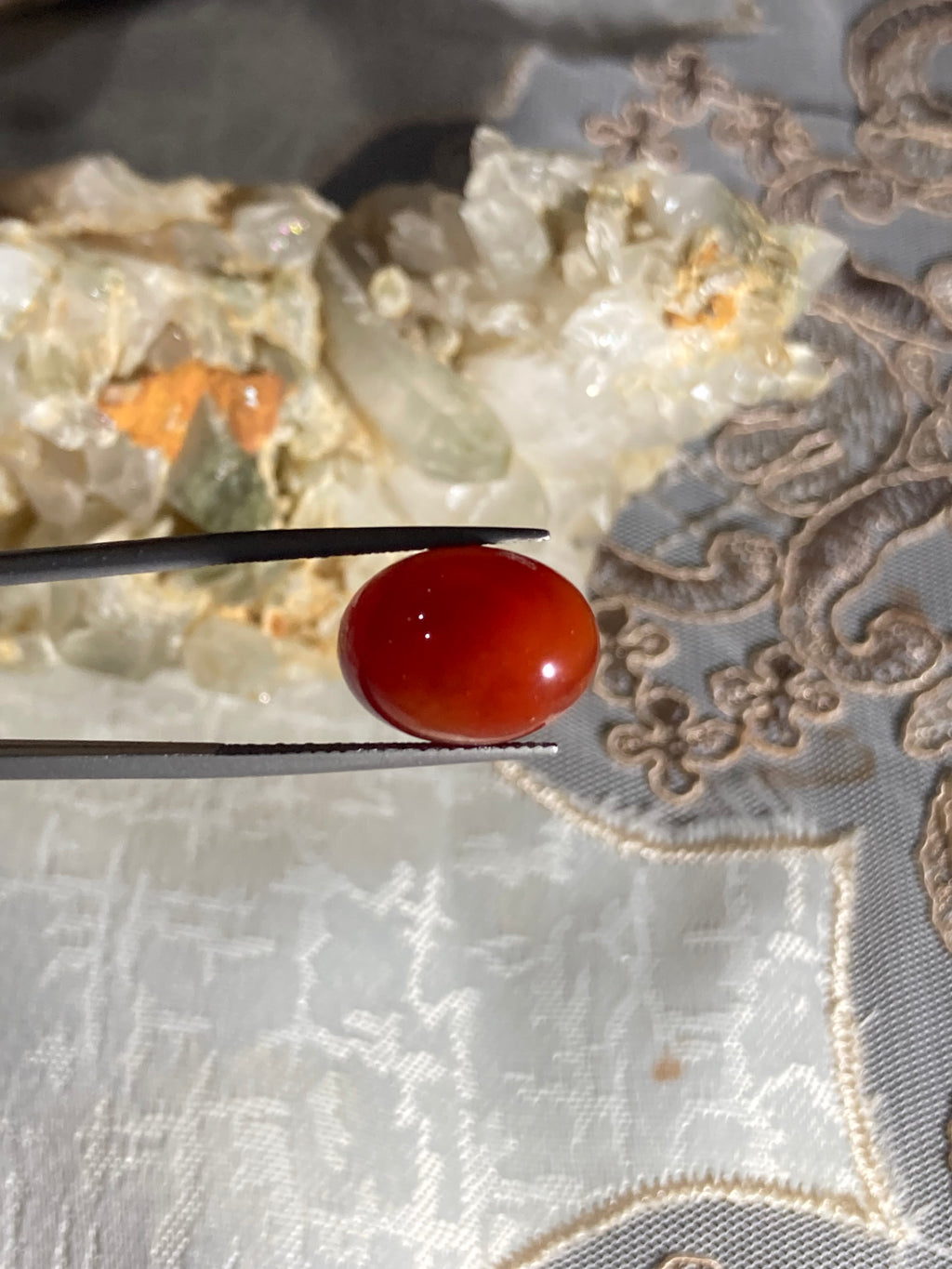 Carnelian Aqeeq 9.20 Ct – Reddish Orange Oval Cabochon Loose Gemstone