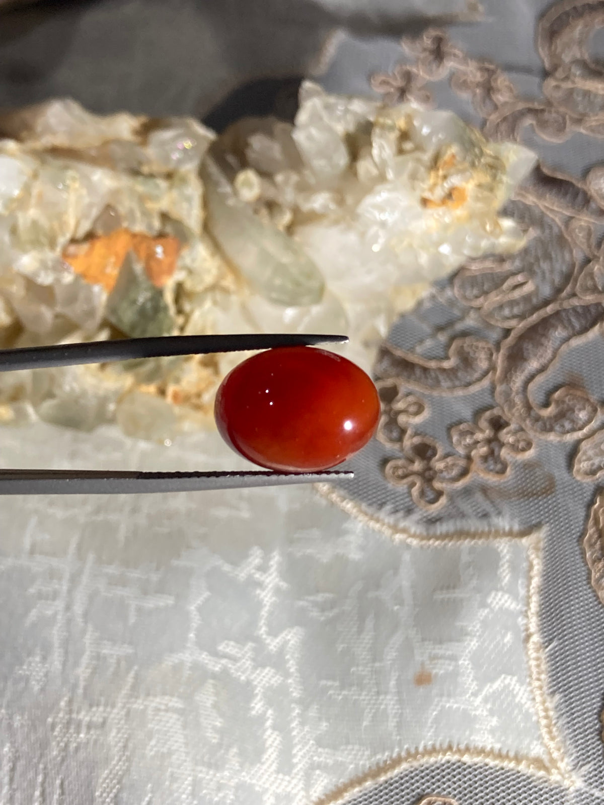 Carnelian Aqeeq 9.20 Ct – Reddish Orange Oval Cabochon Loose Gemstone