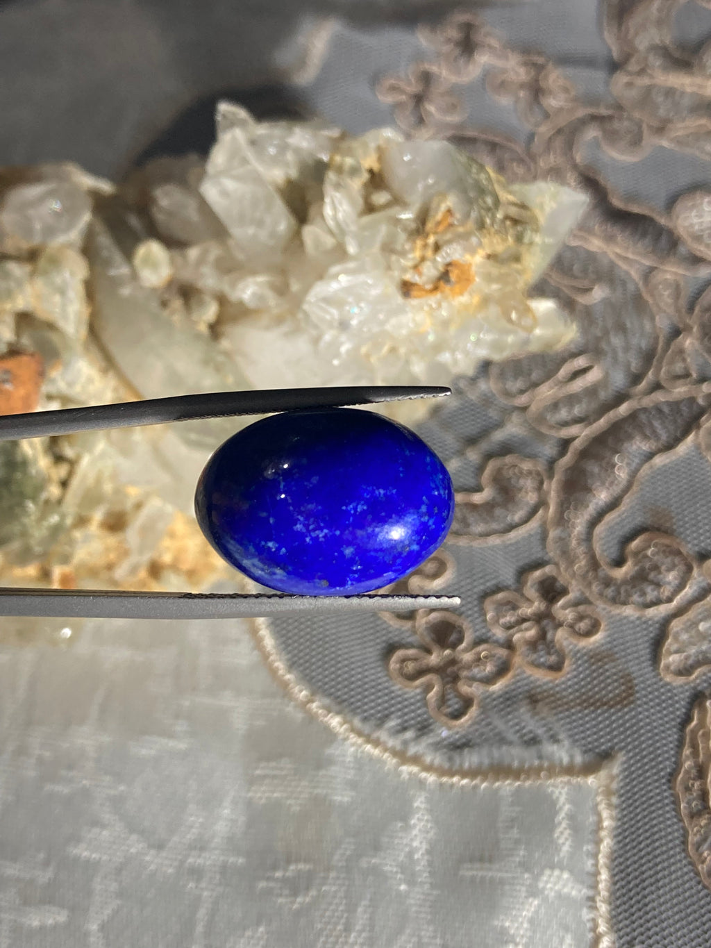 Natural Lapis Lazuli 16.70 Ct – Deep Royal Blue Oval Cabochon Loose Gemstone