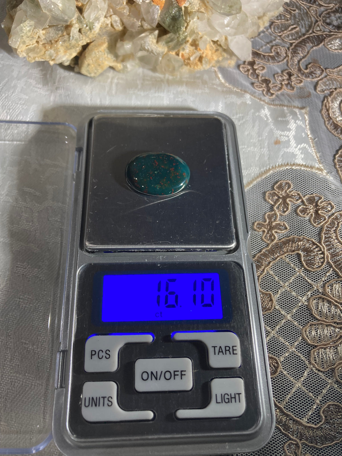 Natural Bloodstone Cabochon – 16.10 Carat | Oval Cut Loose Gemstone