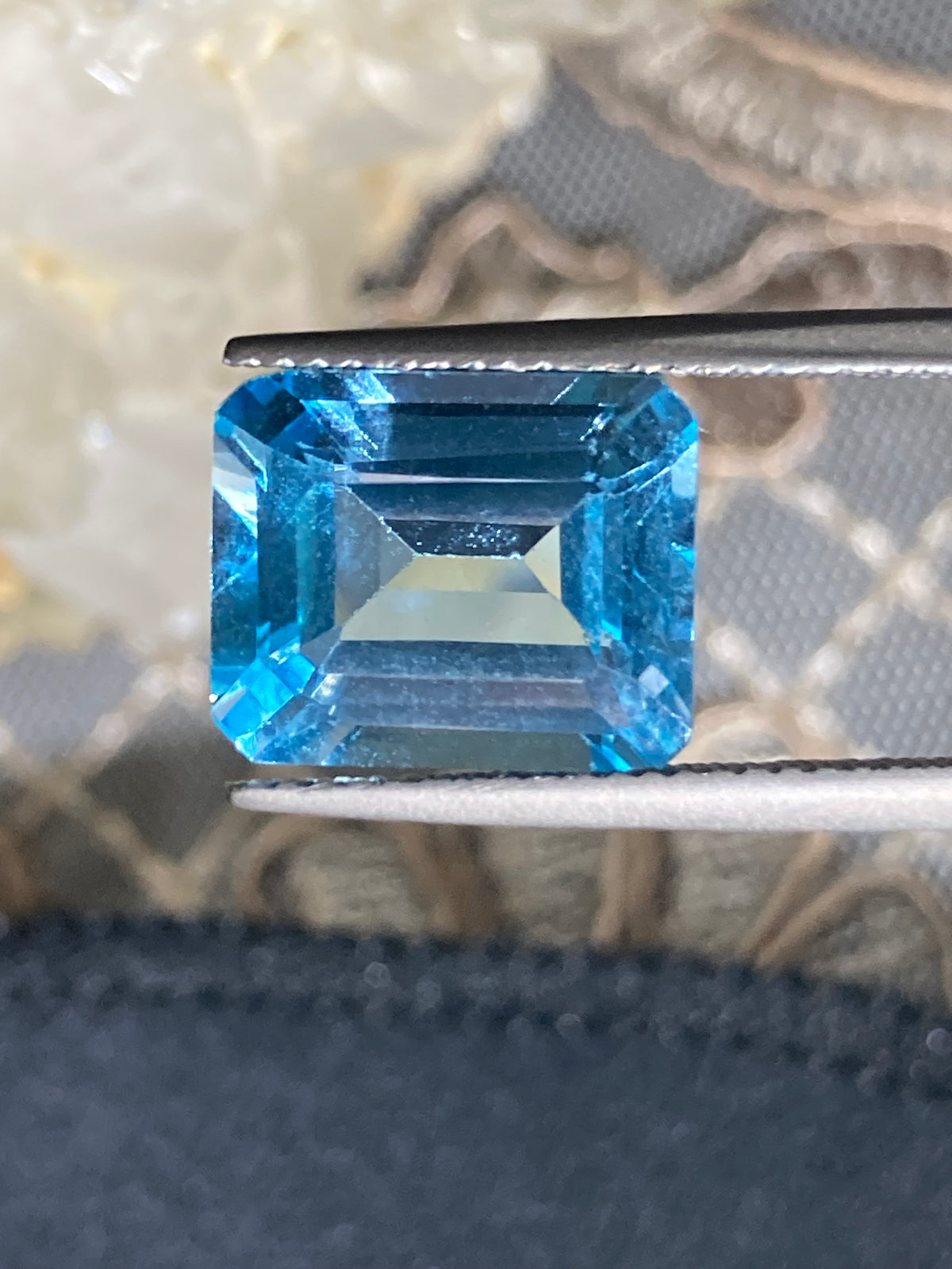 Blue Topaz 6.60 Carat – Emerald Cut Loose Gemstone | 3H Gems