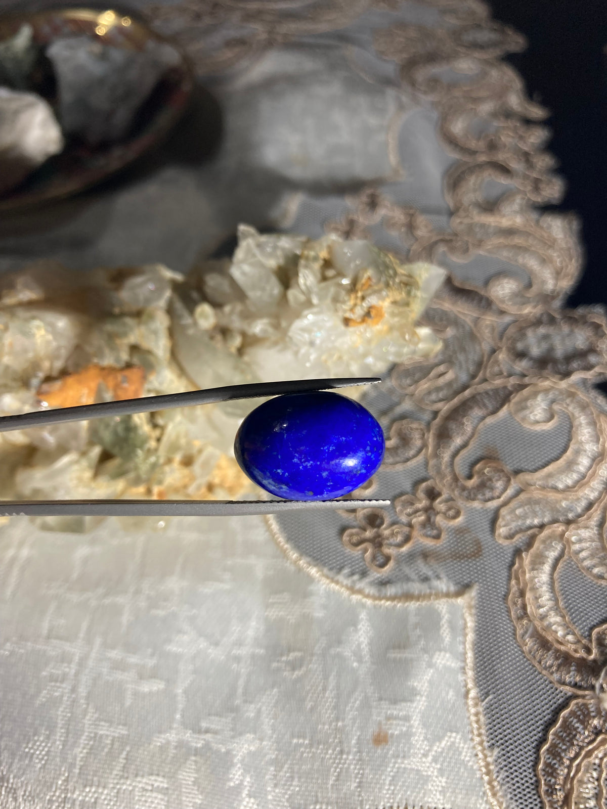 Natural Lapis Lazuli 16.70 Ct – Deep Royal Blue Oval Cabochon Loose Gemstone