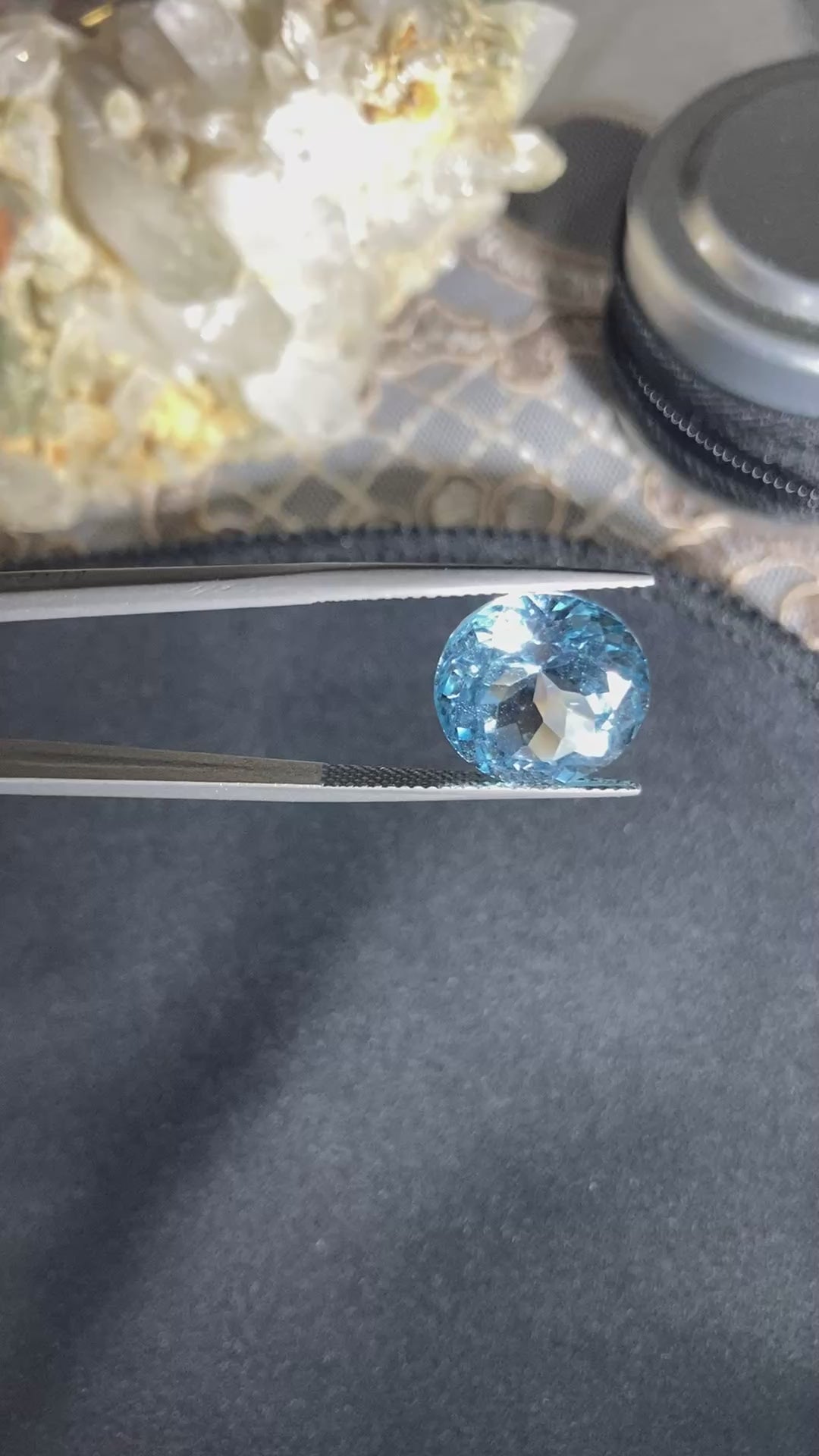Natural Blue Topaz 10.60 Carat – Faceted Loose Gemstone | 3H Gems